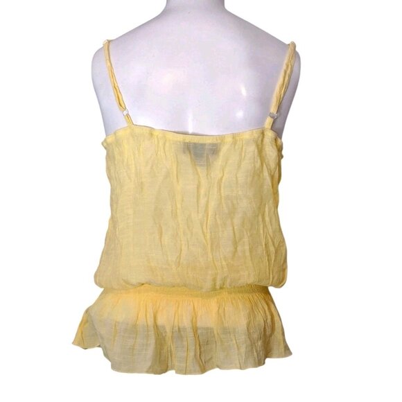 IZ Byer Y2K Gauze Blouson Tank Top Size L Crotchet Lightweight Cottage Fairy - Picture 4 of 8